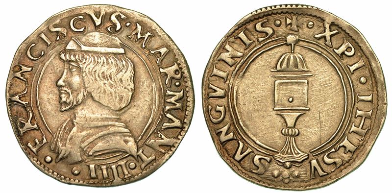 MANTOVA. FRANCESCO II GONZAGA, 1484-1519. Mezzo Testone.  - Asta Numismatica | Rinascimento - II - Cambi Casa d'Aste