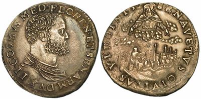 Siena. Cosimo i De' Medici, 1557-1569. Testone.