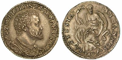Firenze. Cosimo i De' Medici, 1537-1574. Testone 1567.