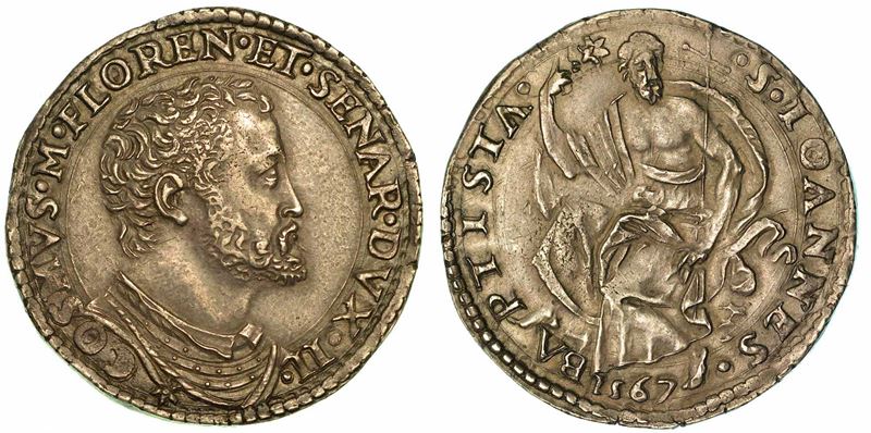 FIRENZE. COSIMO I DE' MEDICI, 1537-1574. Testone 1567.  - Auction Numismatics | Renaissance - II - Cambi Casa d'Aste