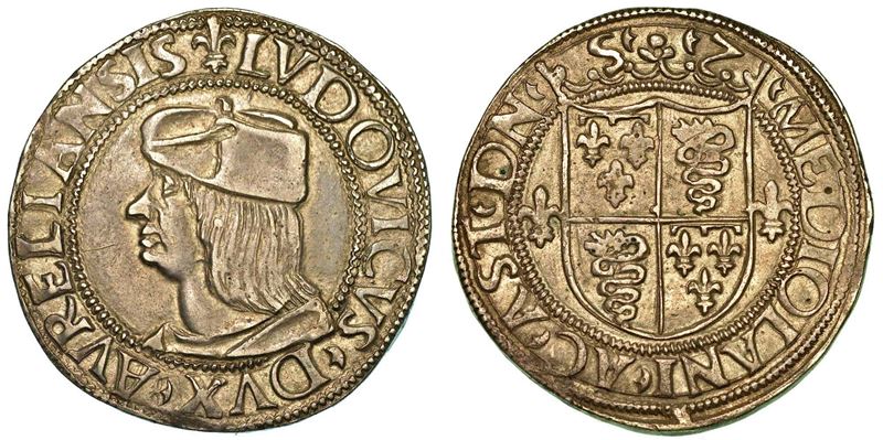 ASTI. LUDOVICO DUCA D'ORLEANS E SIGNORE DI ASTI, 1465-1498. Testone.  - Auction Numismatics | Renaissance - II - Cambi Casa d'Aste