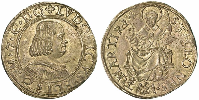 MESSERANO. LUDOVICO II FIESCHI, 1528-1532. Testone.  - Asta Numismatica | Rinascimento - II - Cambi Casa d'Aste