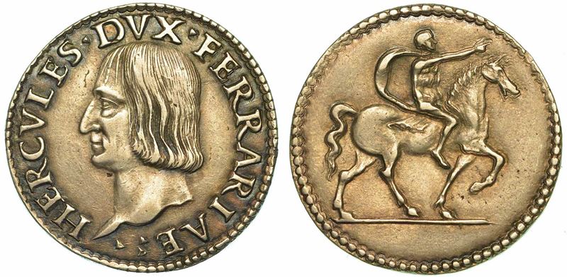 FERRARA. ERCOLE I D'ESTE, 1471-1505. Testone (o Quarto).  - Auction Numismatics | Renaissance - II - Cambi Casa d'Aste