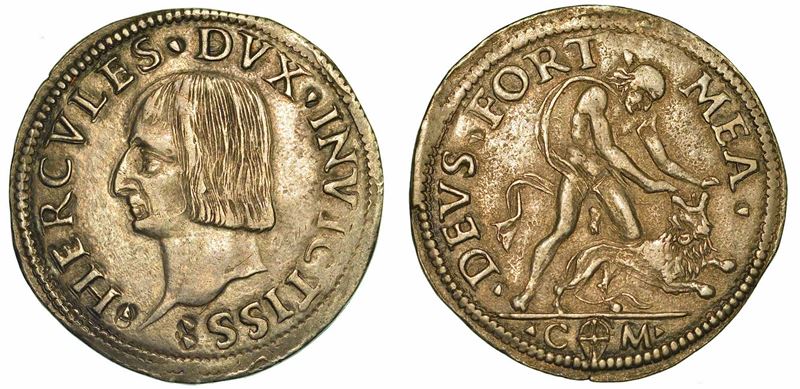 MODENA. ERCOLE I D'ESTE, 1471-1505. Mezzo Testone.  - Auction Numismatics | Renaissance - II - Cambi Casa d'Aste
