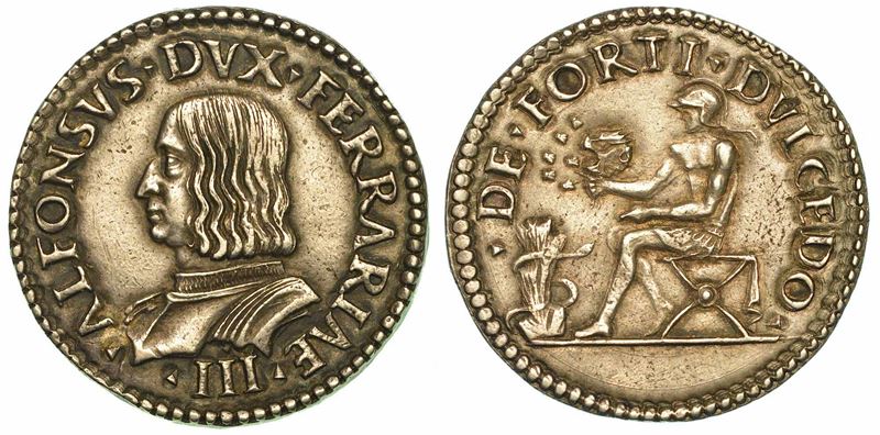 FERRARA. ALFONSO I D'ESTE, 1505-1534. Testone.  - Auction Numismatics | Renaissance - II - Cambi Casa d'Aste