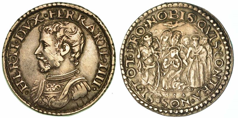 FERRARA. ERCOLE II D'ESTE, 1534-1559. Testone 1534.  - Auction Numismatics | Renaissance - II - Cambi Casa d'Aste