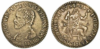 Ferrara. Ercole II D'este, 1534-1559. Bianco.