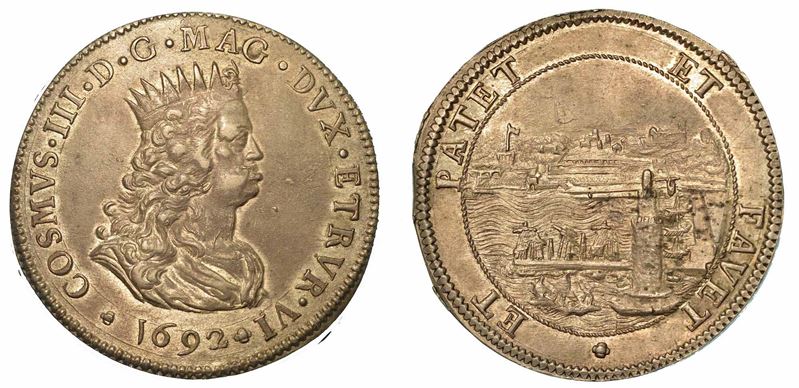 LIVORNO. COSIMO III DE' MEDICI, 1670-1723. Tollero 1692.  - Auction Numismatics - I - Cambi Casa d'Aste