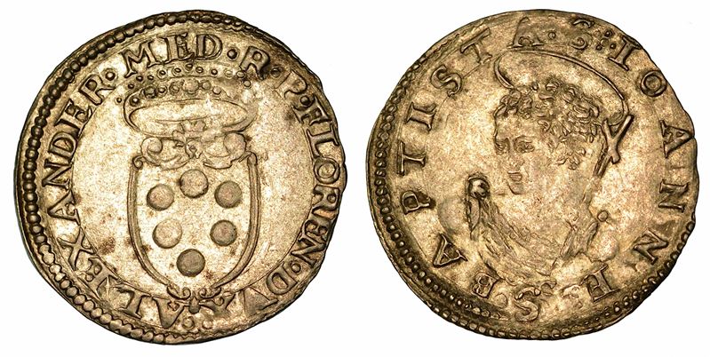 FIRENZE. ALESSANDRO DE' MEDICI, 1532-1537. Mezzo Giulio.  - Auction Numismatics - I - Cambi Casa d'Aste