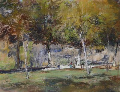 Strada di Campagna con Figure