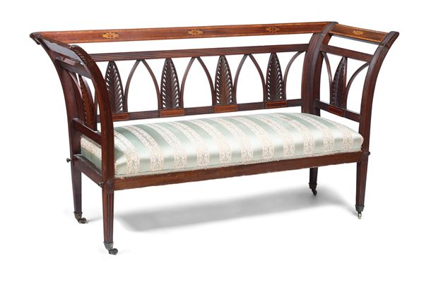 Divano in mogano. Inghilterra, XIX secolo