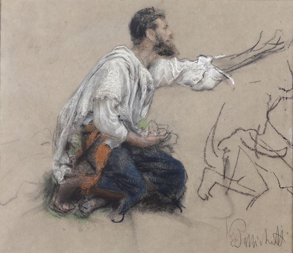 Studio di figura. Bozzetto per il dipinto "L’Offerta, 1896”
