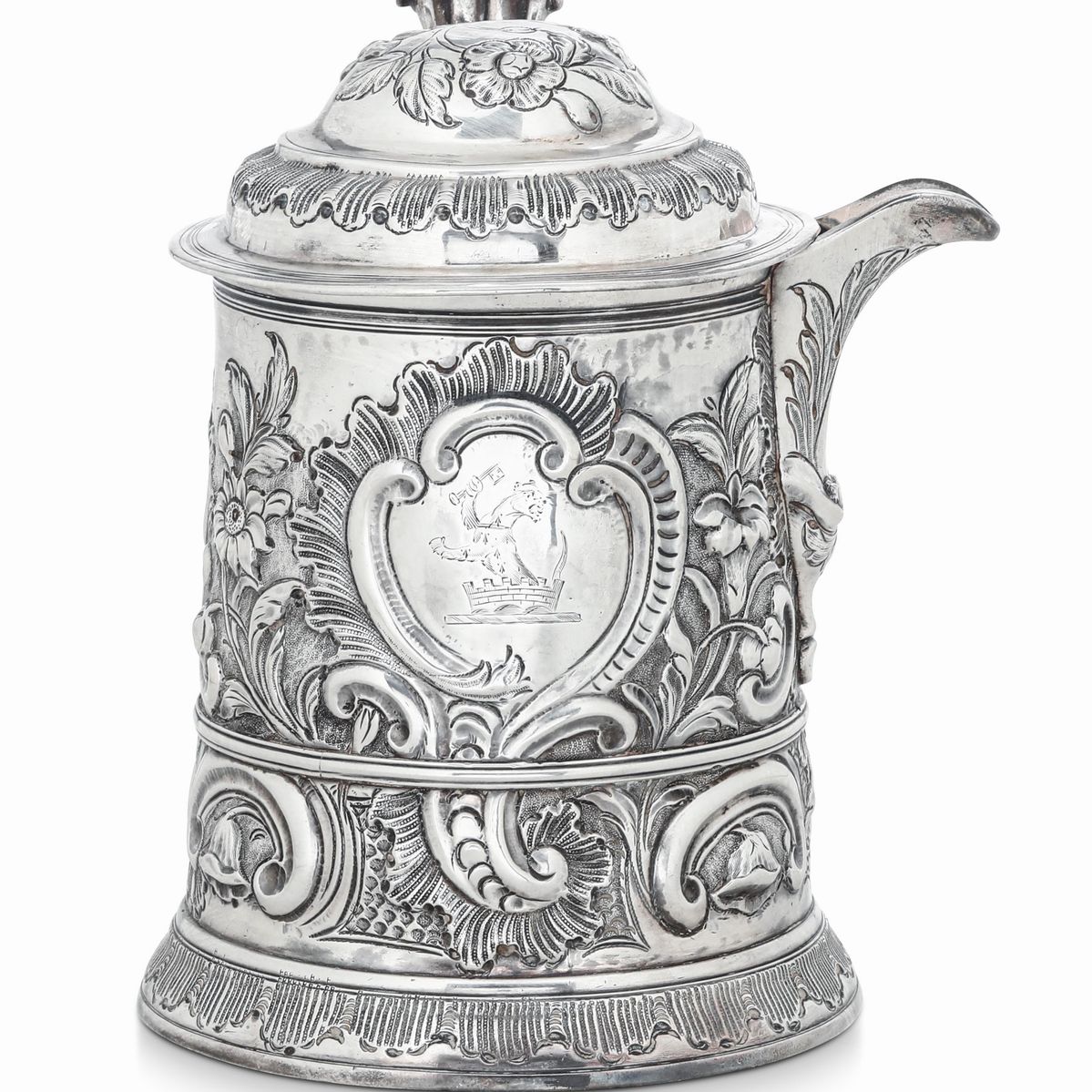 Tankard. Londra 1726, Argentiere Charles Perrier