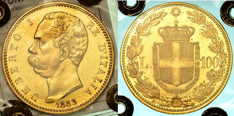 REGNO D'ITALIA. UMBERTO I DI SAVOIA, 1878-1900. 100 Lire 1883.  - Auction Numismatics - I - Cambi Casa d'Aste