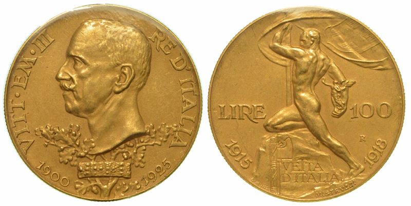 REGNO D’ITALIA. VITTORIO EMANUELE III DI SAVOIA, 1900-1946. 100 Lire 1925. Vetta d’Italia.  - Auction Numismatics - I - Cambi Casa d'Aste