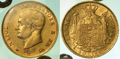 Milano. Napoleone I, 1805-1814. 40 Lire 1813.