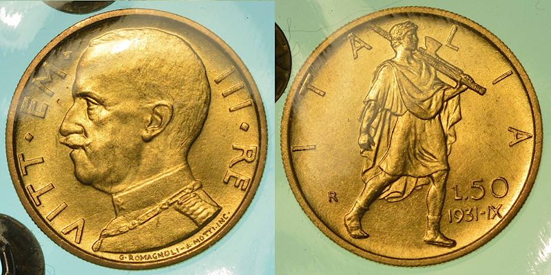 REGNO D'ITALIA. VITTORIO EMANUELE III DI SAVOIA, 1900-1946. 50 Lire 1931/A. IX. Littore.  - Auction Numismatics - I - Cambi Casa d'Aste