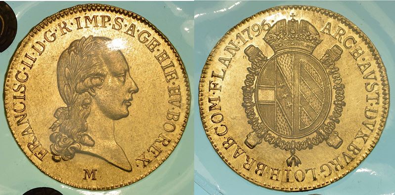 MILANO. FRANCESCO I D'ASBURGO-LORENA. Sovrana 1796.  - Auction Numismatics - I - Cambi Casa d'Aste