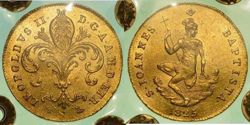 FIRENZE. LEOPOLDO II DI LORENA, 1824-1859. Ruspone 1825.  - Auction Numismatics - I - Cambi Casa d'Aste