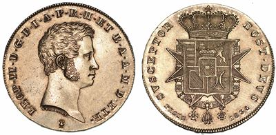 Firenze. Leopoldo II di Lorena, 1824-1859. Mezzo Francescone 1834.