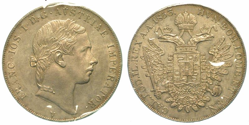 VENEZIA. FRANCESCO GIUSEPPE D'ASBURGO LORENA, 1848-1866. Scudo da 6 Lire 1853.  - Asta Numismatica - I - Cambi Casa d'Aste