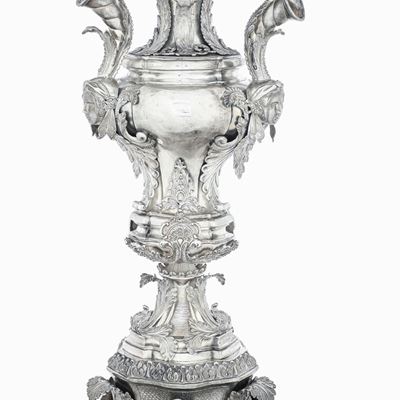 Importante Fioriera. Sicilia Marchi un Uso dal 1826 al 1872 (catania?). Marchio Dell'argentiere G...