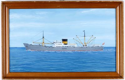 Pittore del XIX-XX Secolo Ritratto dello Steam Yacht Samos in Navigazione