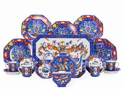 Servizio da Cake Hermès "marqueterie De Pierres Dures D'orient Et D’occident" Limoges, Fine del X...