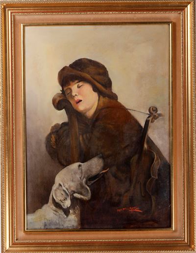 Suonatore con Cane