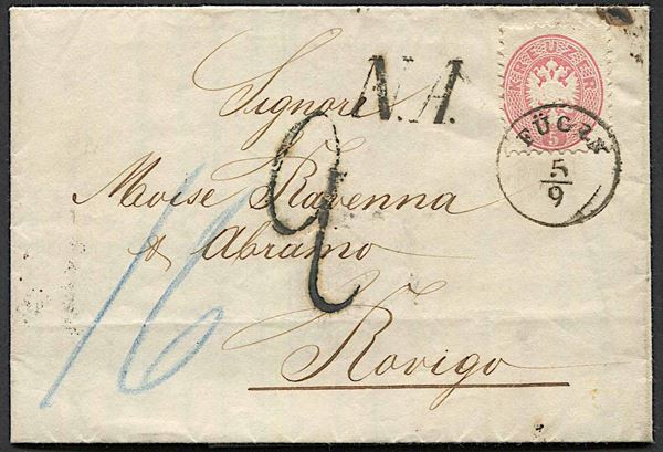 Lettera da Fügen (Austria) a Rovigo del 5 settembre 1866