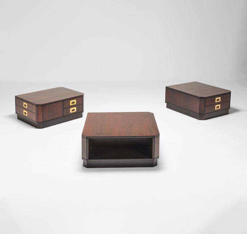 Ico Parisi : Tre comodini a giorno  - Asta Design Properties - Cambi Casa d'Aste