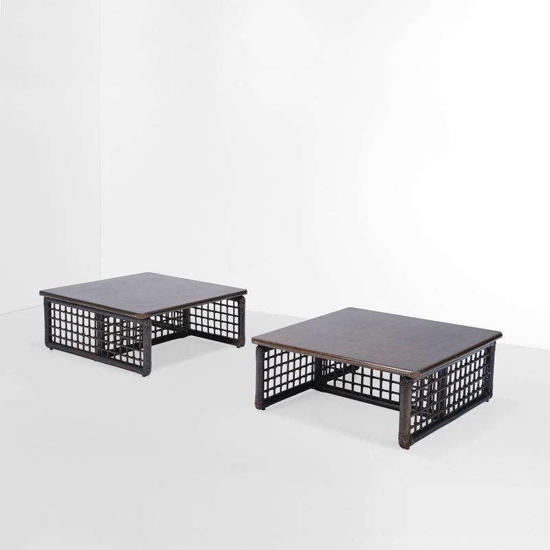 Afra e Tobia Scarpa : Due tavoli bassi della serie Brasilian  - Asta Design Properties - Cambi Casa d'Aste