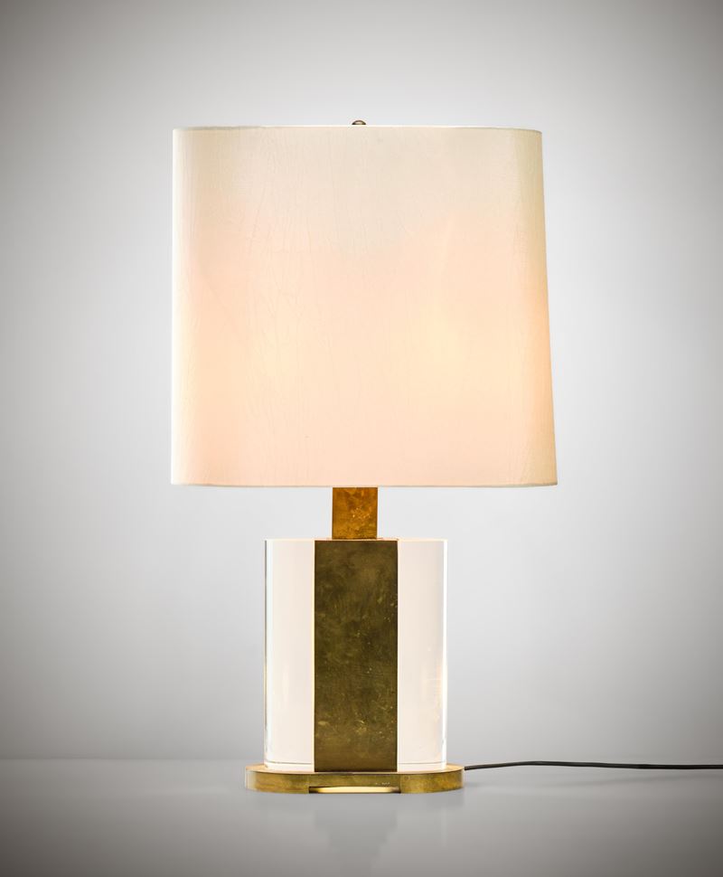 Gabriella Crespi : Lampada da tavolo mod. bauletto  - Auction Design Properties - Cambi Casa d'Aste