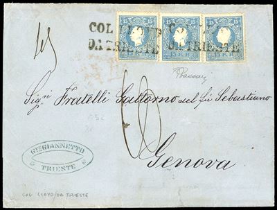 1860 - Austria, Lettera da Trieste per Genova del 16 Ottobre 1860