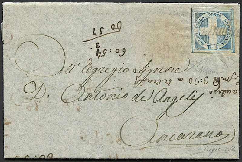 1861, Napoli, Luogotenenza, circolare da Teramo per Arcarano del 7 febbraio 1861  - Auction Postal History and Philately - Cambi Casa d'Aste