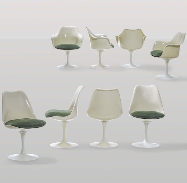 Eero Saarinen - Set di otto sedute mod. Tulip