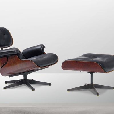 Lounge Chair 670 con Ottomana 671