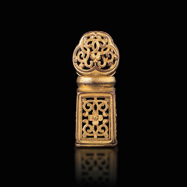 A gilt bronze sigil, China, Ming Dynasty