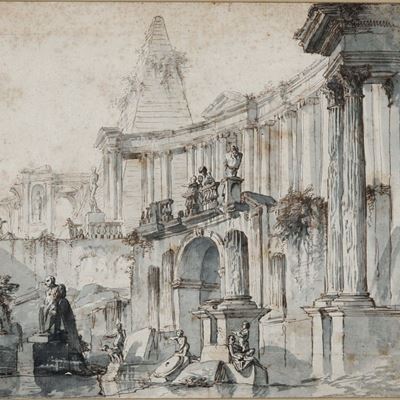 Capriccio con Rovine Architettoniche e Figure