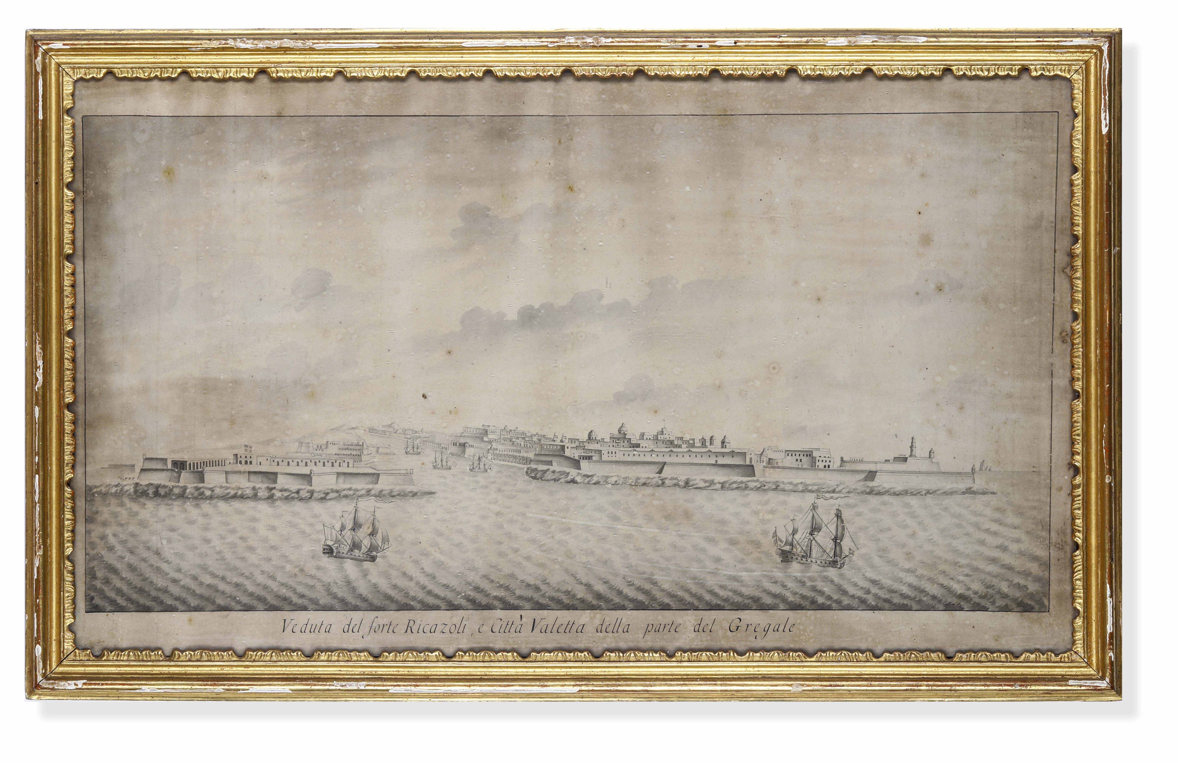 Scuola del XVIII Secolo Quattro Vedute di la Valletta dal Mare
