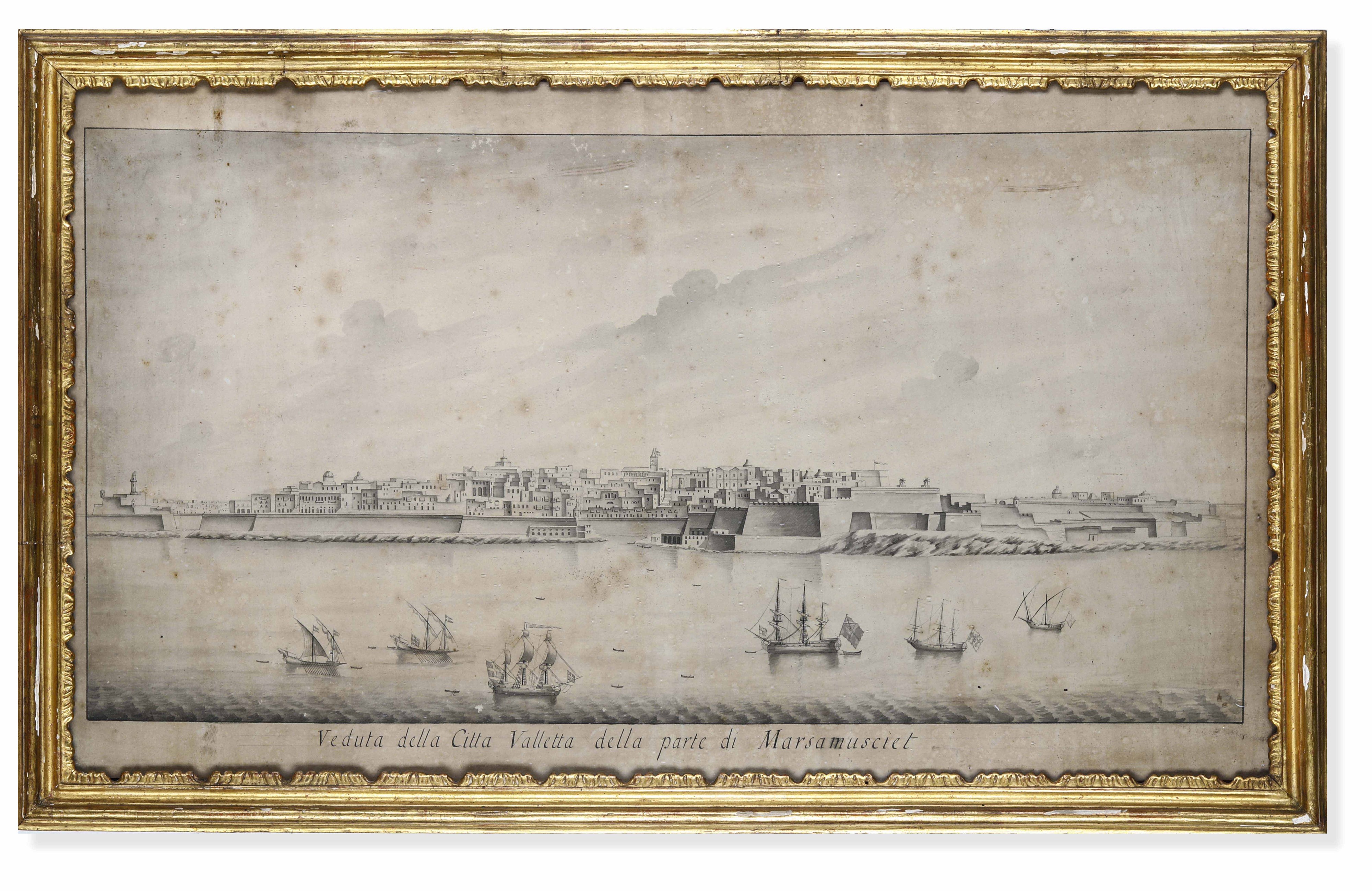 Scuola del XVIII Secolo Quattro Vedute di la Valletta dal Mare