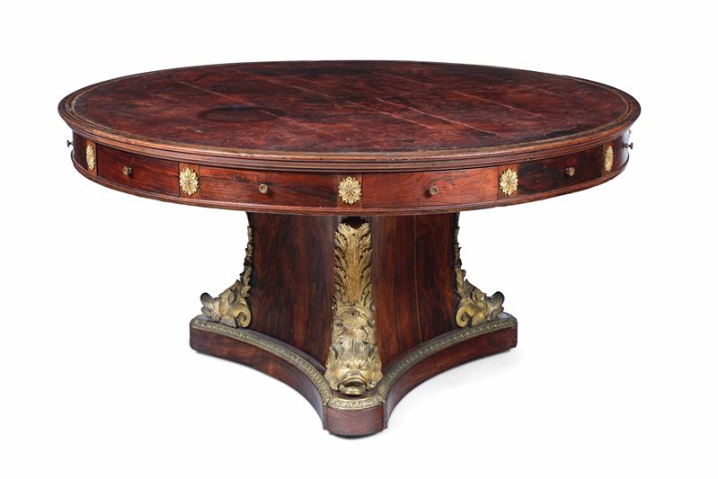 Importante tavolo da biblioteca. Francia XIX secolo  - Asta Dimore Italiane - Cambi Casa d'Aste