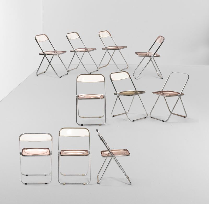 Giancarlo Piretti : Dieci sedie pieghevoli mod. Plia  - Auction 20th century furniture - Cambi Casa d'Aste