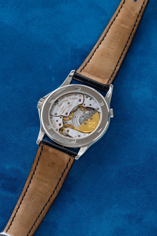 Patek Philippe - Raffinato ed Attraente Worldtime Ref 5110p in Platino 950, Quadrante Azzurro con...