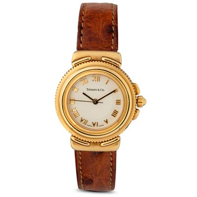 "intaglio" Orologio da Donna in Oro Giallo 18k, Movimento al Quarzo, Quadrante Bianco Numeri Roma...