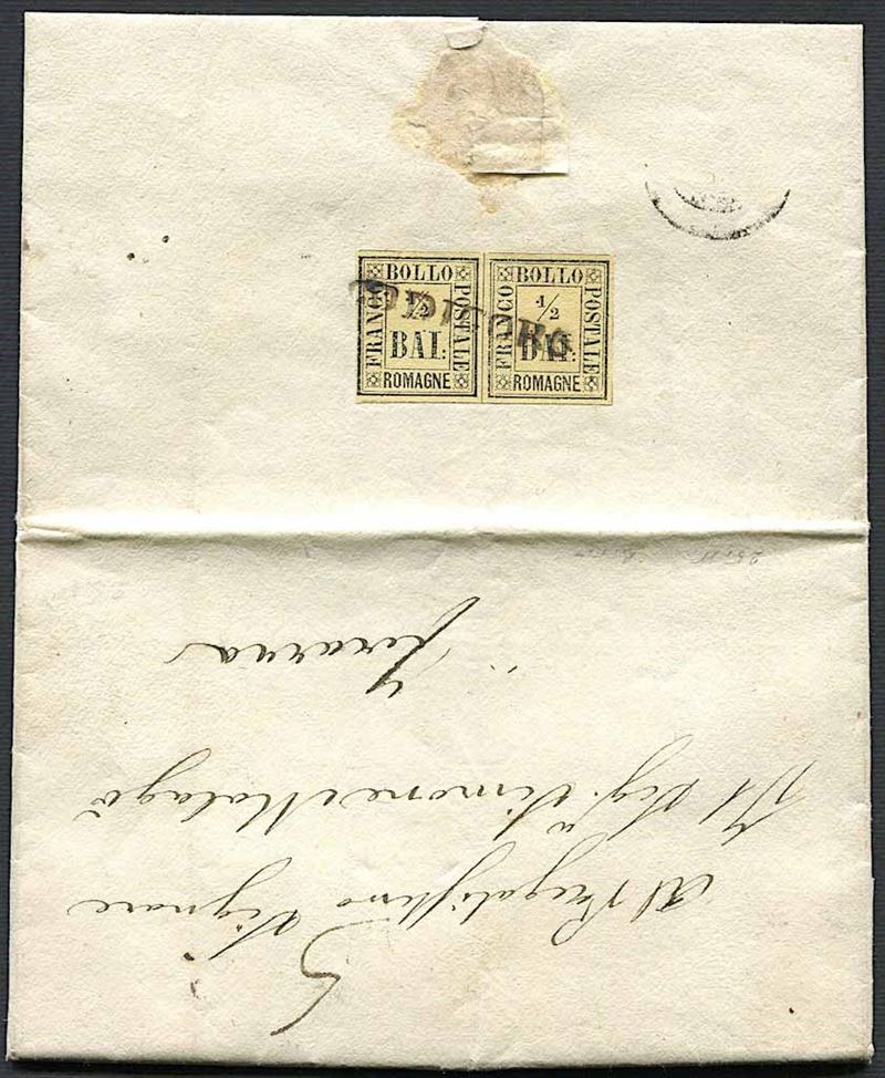 1859, Romagne, lettera da Codigoro per Ferrara del 15 dicembre 1859  - Asta Storia Postale e Filatelia - Cambi Casa d'Aste