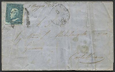 1860, Sicilia, Periodo Insurrezionale, Lettera da Palermo per Castelbuono del 5 Maggio 1860