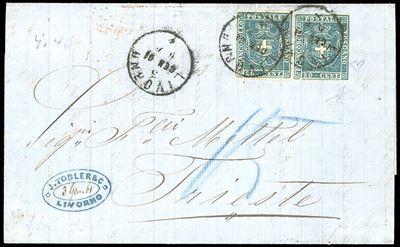 1861, Toscana, Lettera Scritta a Catania il 28 Dicembre 1860 per Trieste