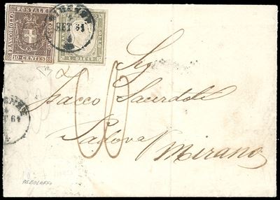 1861, Toscana, Lettera da Firenze per Mirano del 4 Settembre 1861