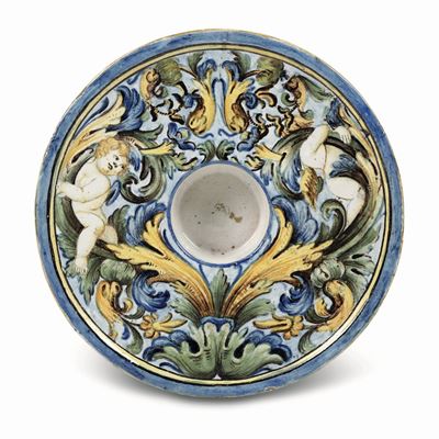 Piattino per Tazzacastelli, Bottega Grue, 1700–1725 Circa
